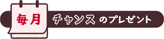 毎月チャンスのプレゼント