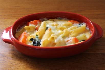 ホワイトシチューのペンネグラタン