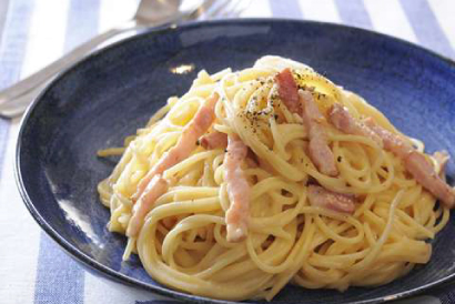 シチューのリメイク カルボナーラ