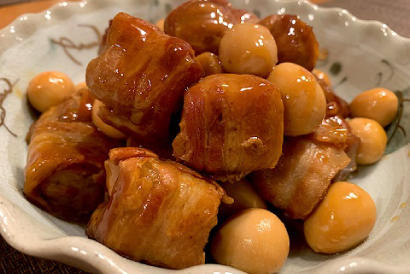 薄切り豚バラ肉と蒟蒻 de<br>『アルモンデ角煮』