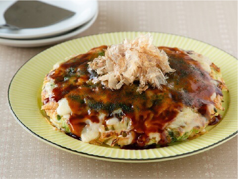 豚バラチーズのお好み焼き