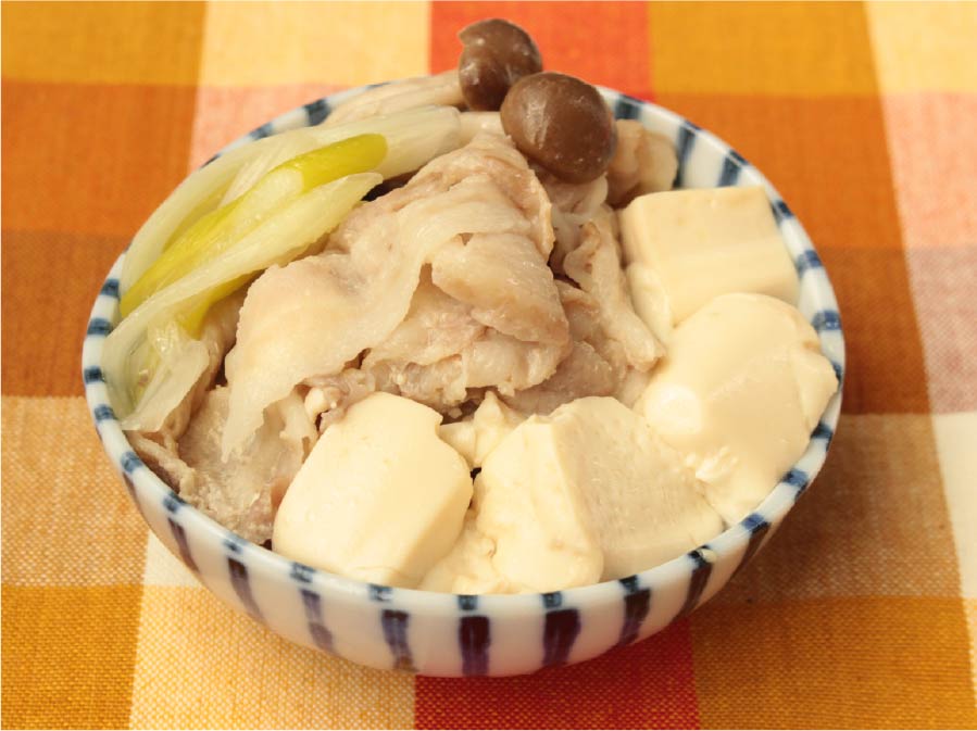■レンジで簡単!だし肉豆腐