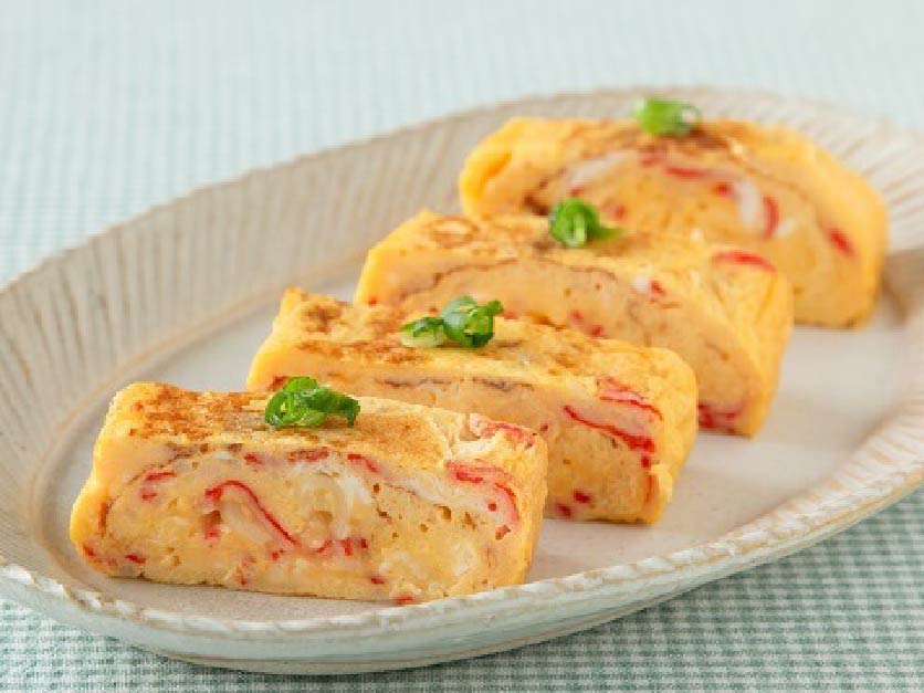 巻かない!かにかまだし巻き卵