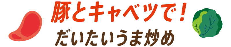 豚とキャベツで！だいたいうま炒め