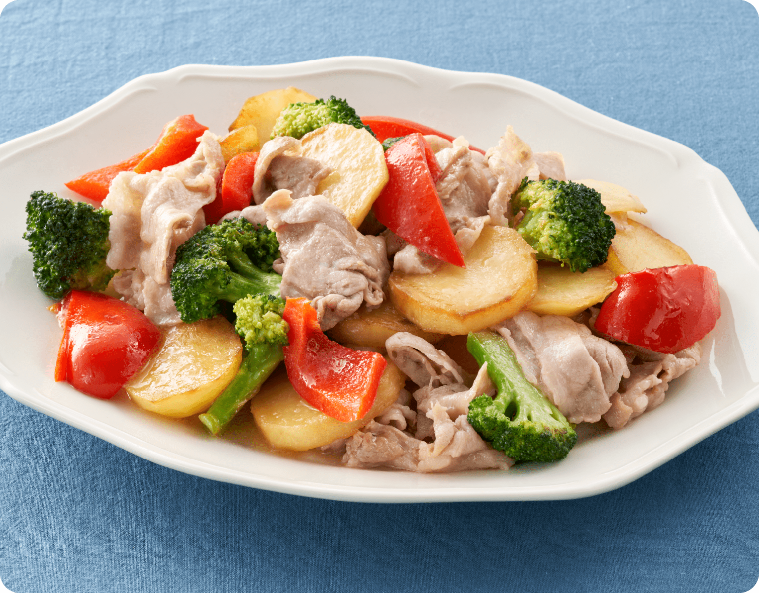 彩り自慢の野菜炒め蒸し