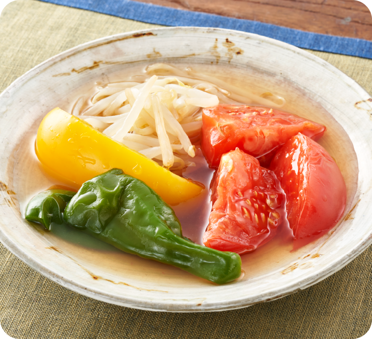 レンジでじゅわっと出汁煮浸し