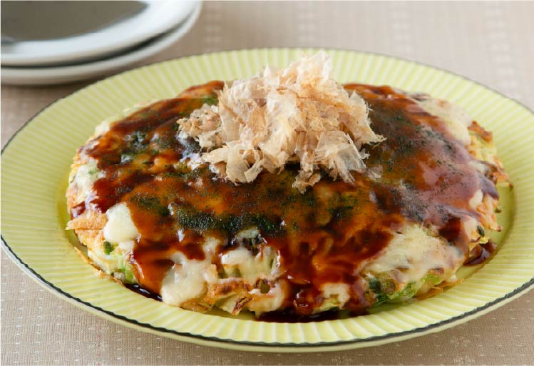 豚バラチーズのお好み焼き