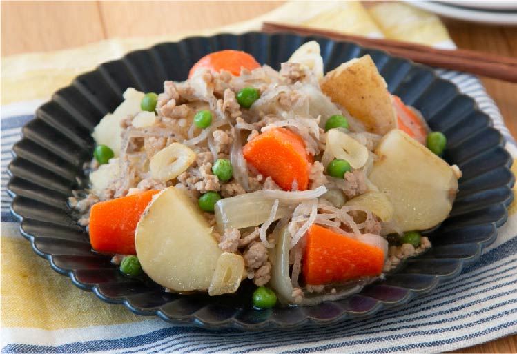 ガリバタそぼろ肉じゃが