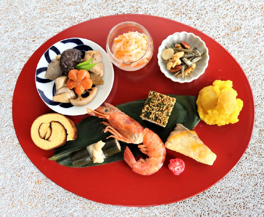 赤の和風プレート