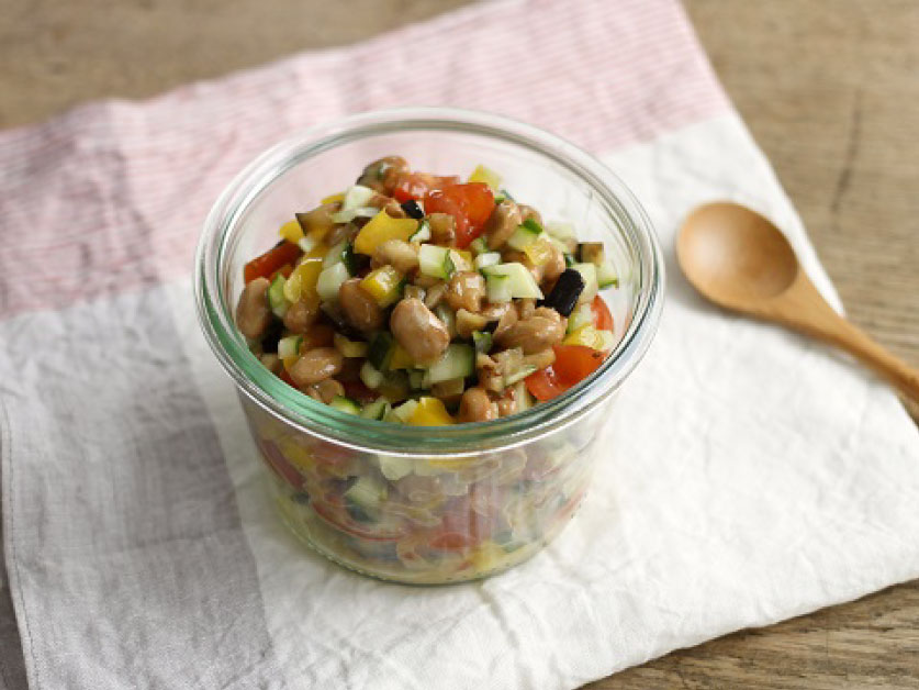 カラフル野菜だし納豆