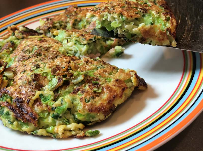 牡蠣の豆腐葱お好み焼き