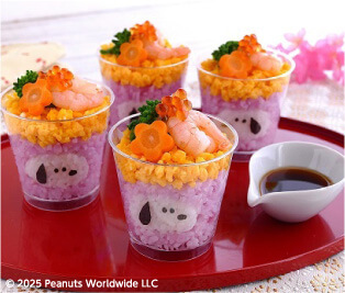 ひなまつりスヌーピー カップすし