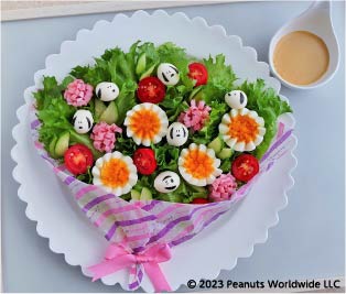 スヌーピーのブーケサラダ