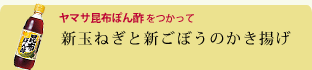 新玉ねぎと新ごぼうのかき揚げ