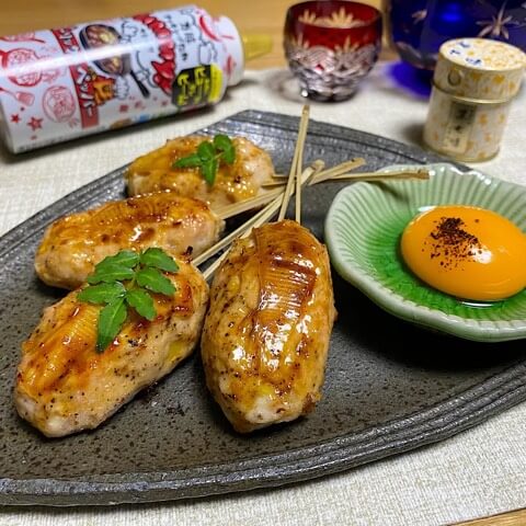 筍入りつくね　yummy!ガーリック&ペッパーだれ